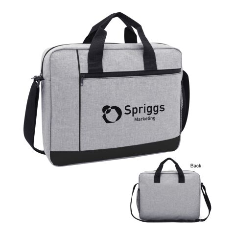 Hancock Heathered Laptop Briefcase Black with Red | No Imprint | not available | not available