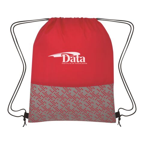 Bitmap Drawstring Backpack Red