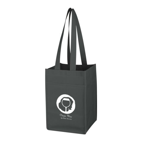 Non-Woven 4 Bottle Wine Tote Bag Black | No Imprint | not available | not available