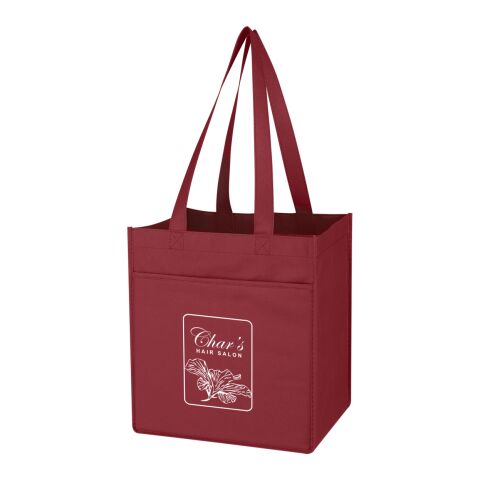 Non-Woven 6 Bottle Wine Tote Bag Burgundy | No Imprint | not available | not available