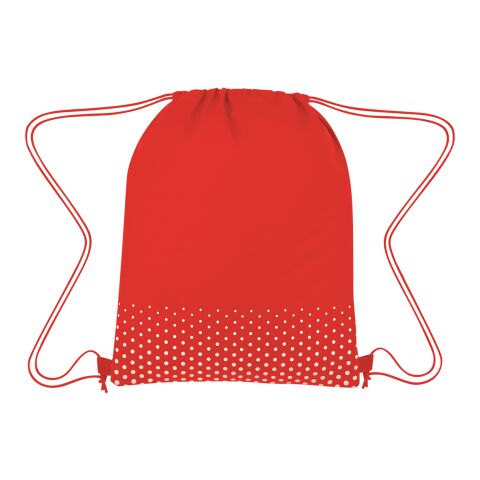 Connect The Dots Non-Woven Drawstring Bag Red with White | No Imprint | not available | not available