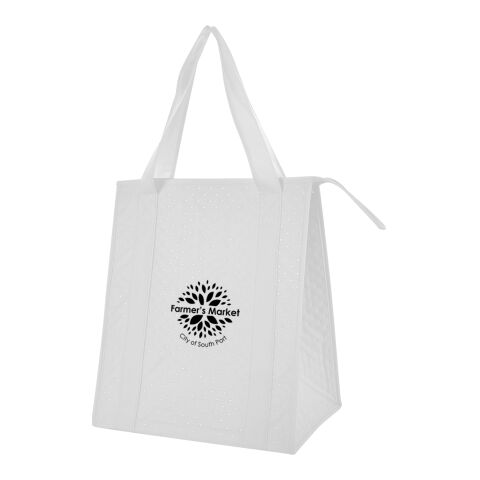 Dimples Non-Woven Cooler Tote Bag White