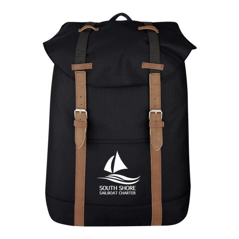 Flap Drawstring Backpack Black | No Imprint | not available | not available