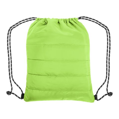 Puffy Quilted Drawstring Bag Lime
