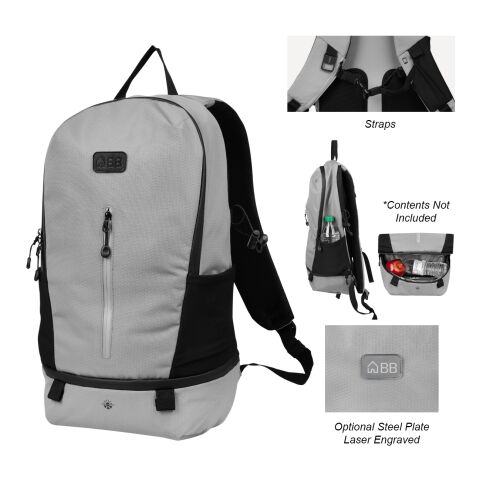 Brand Charger Nomad Eco Backpack Gray/White | No Imprint