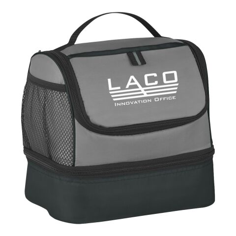 Two Compartment Lunch Pail Bag Gray/Black | No Imprint | not available | not available