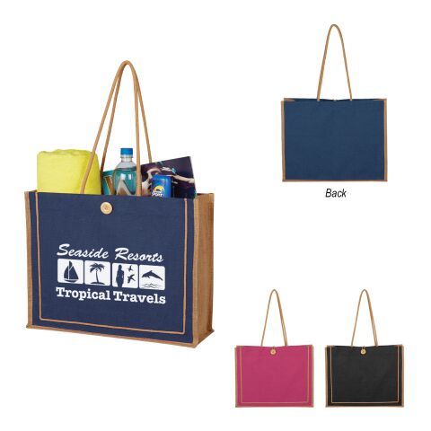 Paradise Jute Tote Bag Black | No Imprint | not available | not available