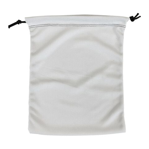 7&quot; W X 9&quot; H Polyester Drawstring Bag White | No Imprint | not available | not available