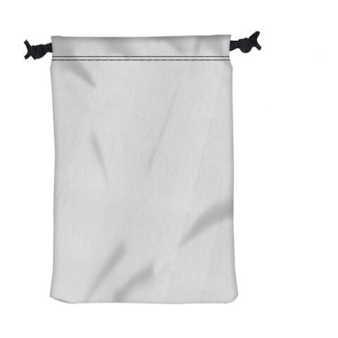 11&quot; W X 16&quot; H Polyester Drawstring Bag White | No Imprint | not available | not available