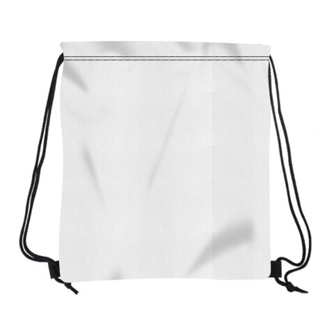 16&quot; W X 18&quot; H Polyester Drawstring Backpack White | No Imprint | not available | not available