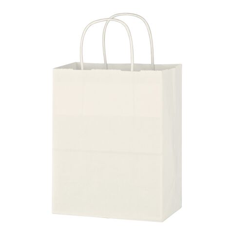 Kraft Paper White Shopping Bag - 8&quot; x 10-1/4&quot; White | No Imprint | not available | not available