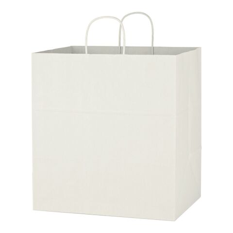 Kraft Paper White Shopping Bag - 14&quot; x 15&quot; White | No Imprint | not available | not available