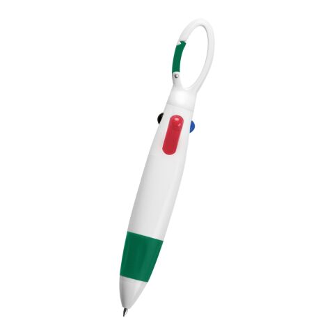 Quatro Carabiner Pen White/Green | No Imprint | not available | not available