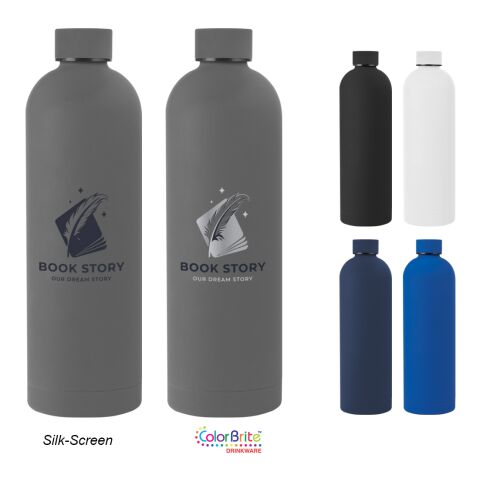 33 Oz. Viviane Stainless Steel Bottle With Bamboo Lid Matte Navy | No Imprint | not available | not available