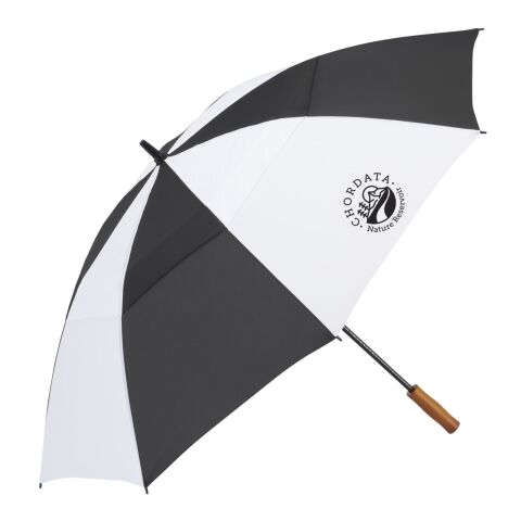 58" Recycled Golf Umbrella Black-White