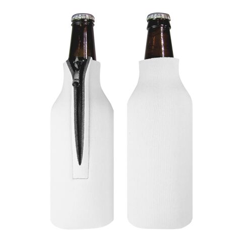 Zippered Bottle Coolie White | No Imprint | not available | not available