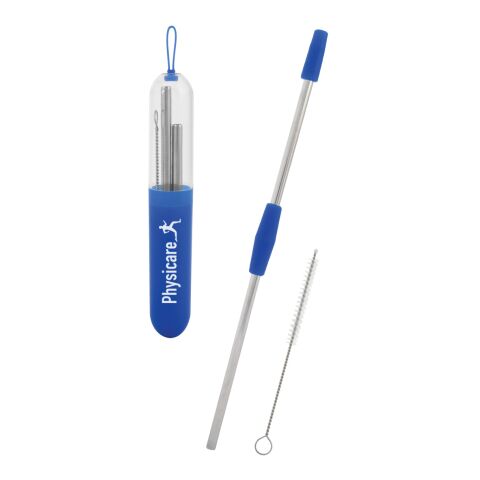 2-Piece Stainless Steel Straw Kit Royal Blue | No Imprint | not available | not available