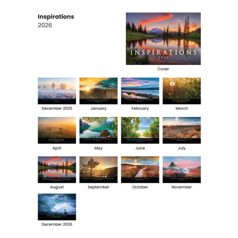Inspirations Stapled Wall Calendar White | No Imprint | not available | not available