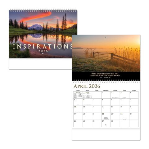 Full Color Inspirations Spiral Wall Calendar White