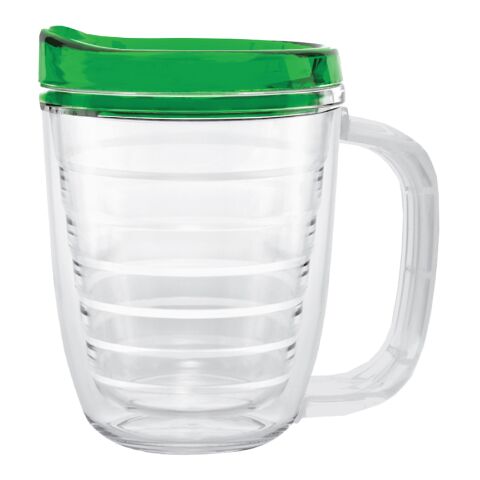 12 Oz. Tritan™ Coffee Mug With Lid  Translucent Clear | No Imprint