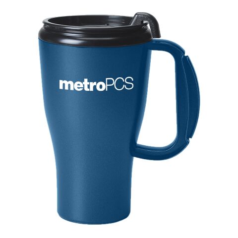 16 Oz. Omega Mug With Slider Lid Matte Blue