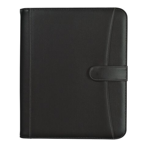 Pebble Grain Zippered Portfolio With Calculator Black | No Imprint | not available | not available