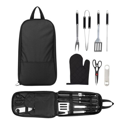 7-Piece Pit Master BBQ Set In Carrying Case Black | No Imprint | not available | not available