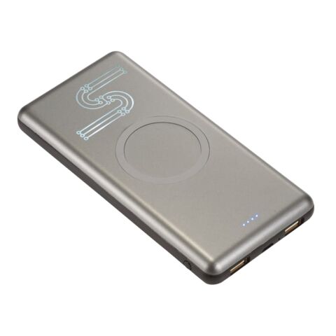 UL Listed Light Up Qi 10000 Wireless Power Bank Standard | Gunmetal | No Imprint | not available | not available