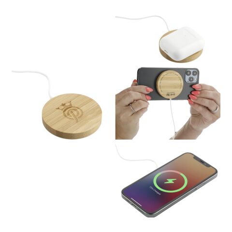 FSC Mix Bamboo MagClick™ Fast Wireless Pad Standard | Natural | No Imprint | not available
