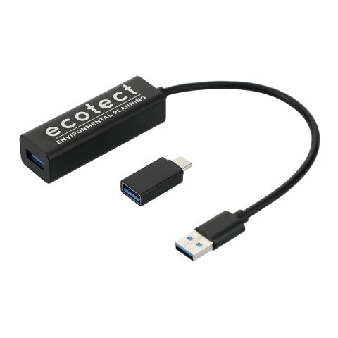 Aluminum 4-Port USB 3.0 Hub with Type C Adapter Black | No Imprint | not available | not available
