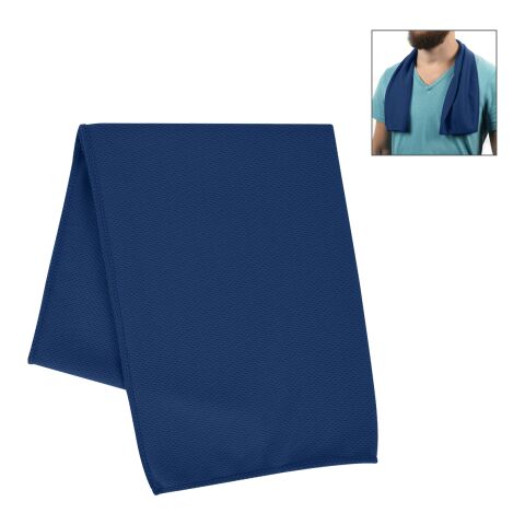 RECYCLED PET COOLING SPORT TOWEL Navy Blue