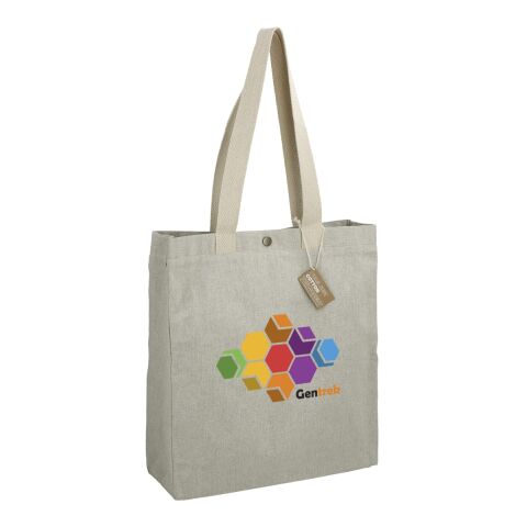 Repose 10oz Recycled Cotton Box Tote w/Snap Standard | Gray | No Imprint | not available | not available