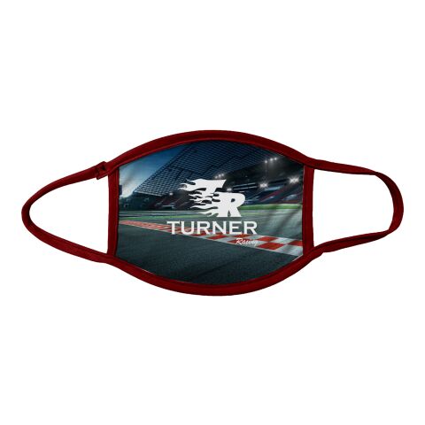 2-Ply Sublimation Face Mask White Red | No Imprint | not available | not available