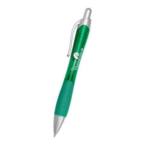 Rio Gel Pen With Contoured Rubber Grip Transparent Green