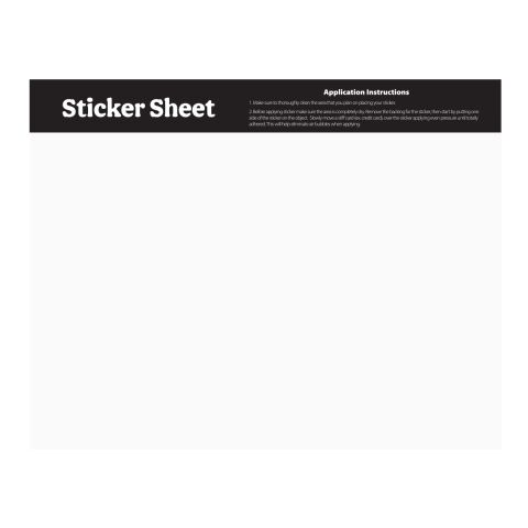 Ultra Removable Sticker Sheet 11.5" x 7" Custom Shapes 