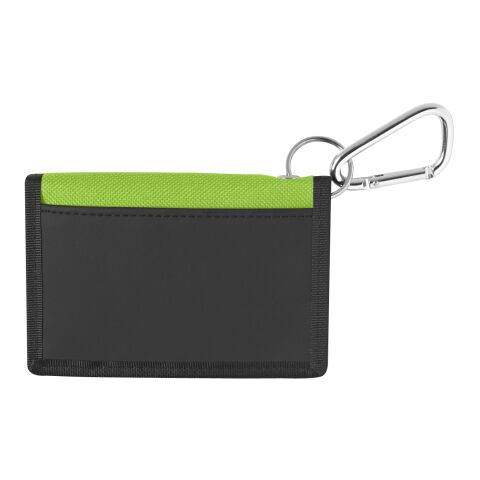 Wallet With Carabiner Lime