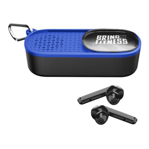 Power Slide Wireless Earbuds &amp; Speaker Black/Royal Blue | No Imprint | not available | not available