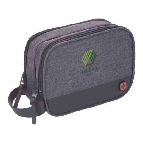 Wenger RPET Dual Compartment Dopp Kit Charcoal | No Imprint | not available | not available