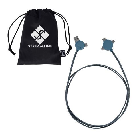 5 Ft. 3-In-1 Lithium CC - Charging Cable Translucent Blue | No Imprint | not available | not available