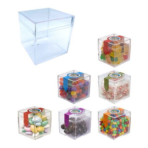 Cube Shaped Acrylic Container With Candy No Imprint