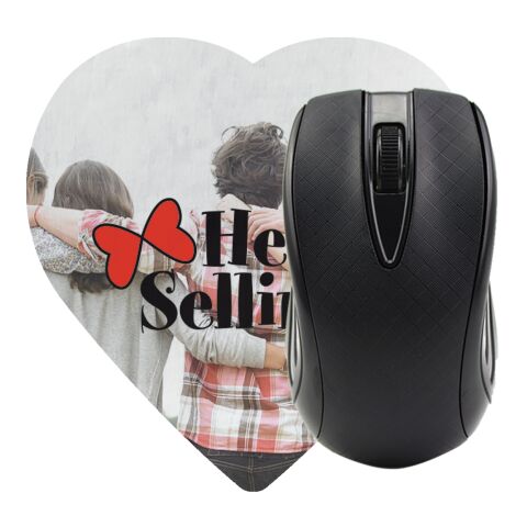 Heart Shaped Computer Mouse Pad - Dye Sublimated White | No Imprint | not available | not available