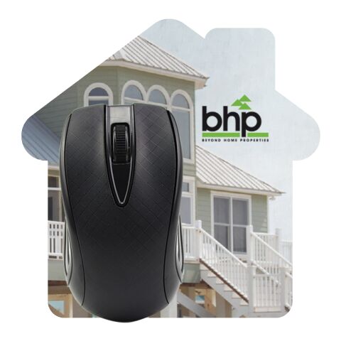 House Shaped Dye Sublimated Computer Mouse Pad White | No Imprint | not available | not available