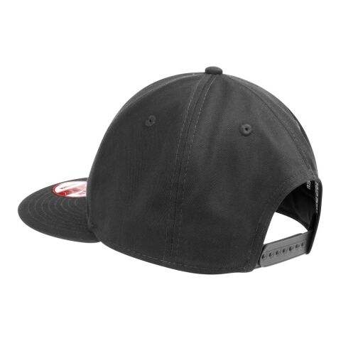 New Era® Flat Bill Snapback Cap Charcoal | No Imprint