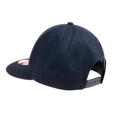 New Era® Flat Bill Snapback Cap Navy Blue | No Imprint
