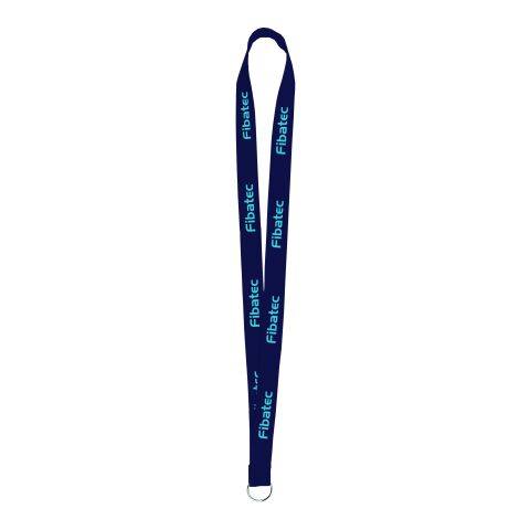 Sewn Screen Printed Polyester Value Lanyard Navy Blue | No Imprint