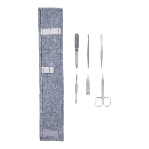 The Goods Recycled Felt 6-Piece Manicure Set Charcoal | No Imprint | not available | not available
