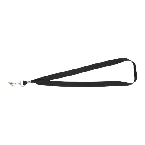 Lanyard with Bulldog Clip Black