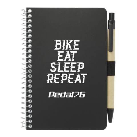 4" x 6" FSC® Mix Pocket Spiral Notebook with Pen Black | No Imprint | not available | not available