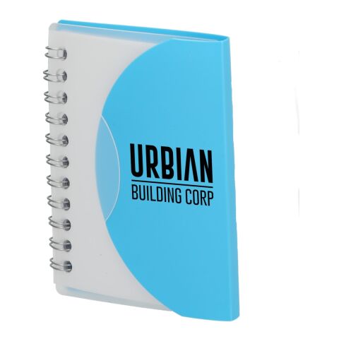 3.4” x 4.5” FSC® Recycled Post Spiral Notebook Transparent Blue
