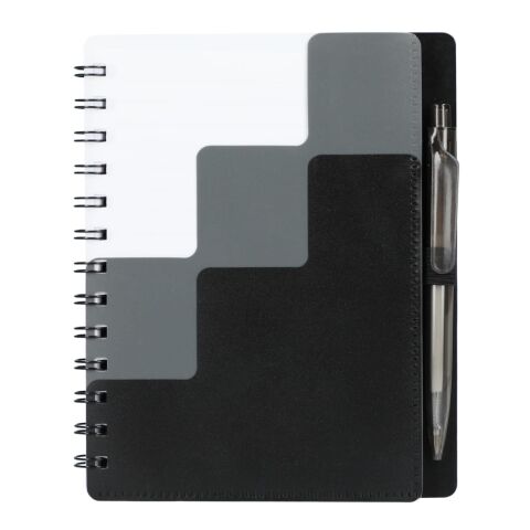 5&quot; x 7&quot; Recycled Pace Spiral Notebook w Pen Black | No Imprint | not available | not available